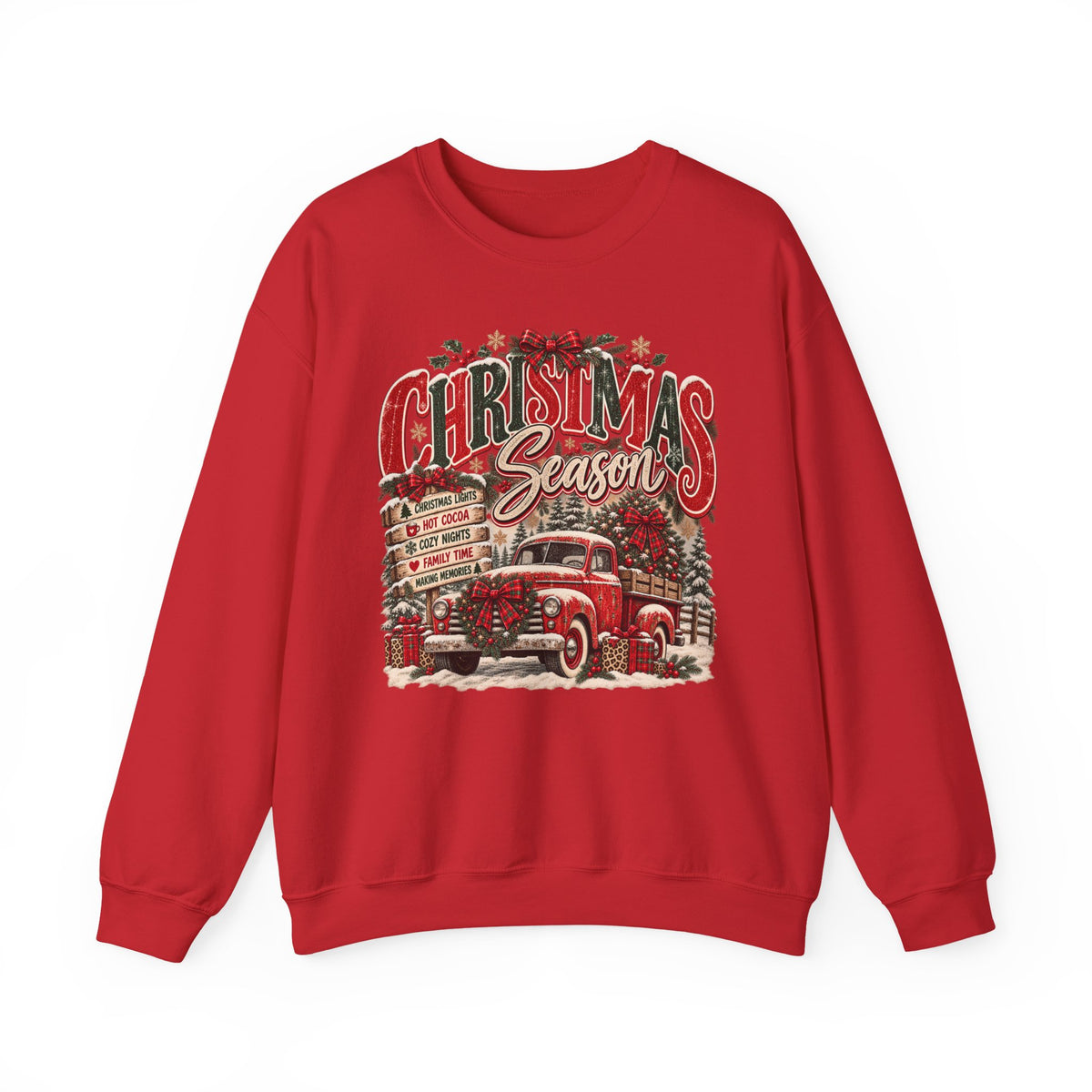 Christmas Season Vintage Truck Sweatshirt