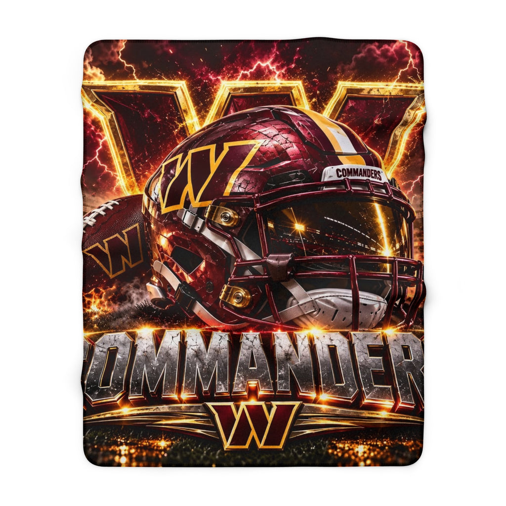 Commanders Football Sherpa Blanket