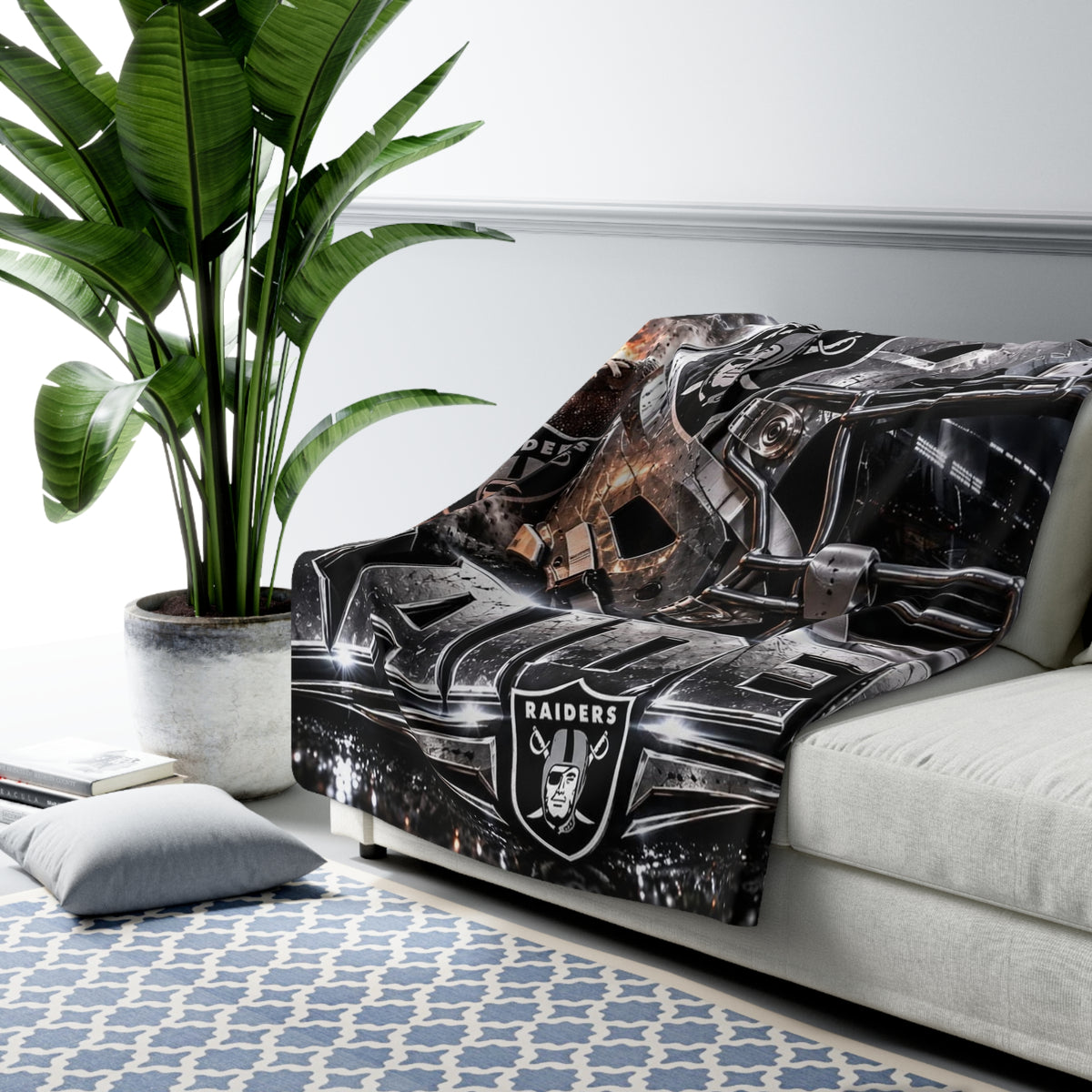 Raiders Sherpa Fleece Blanket