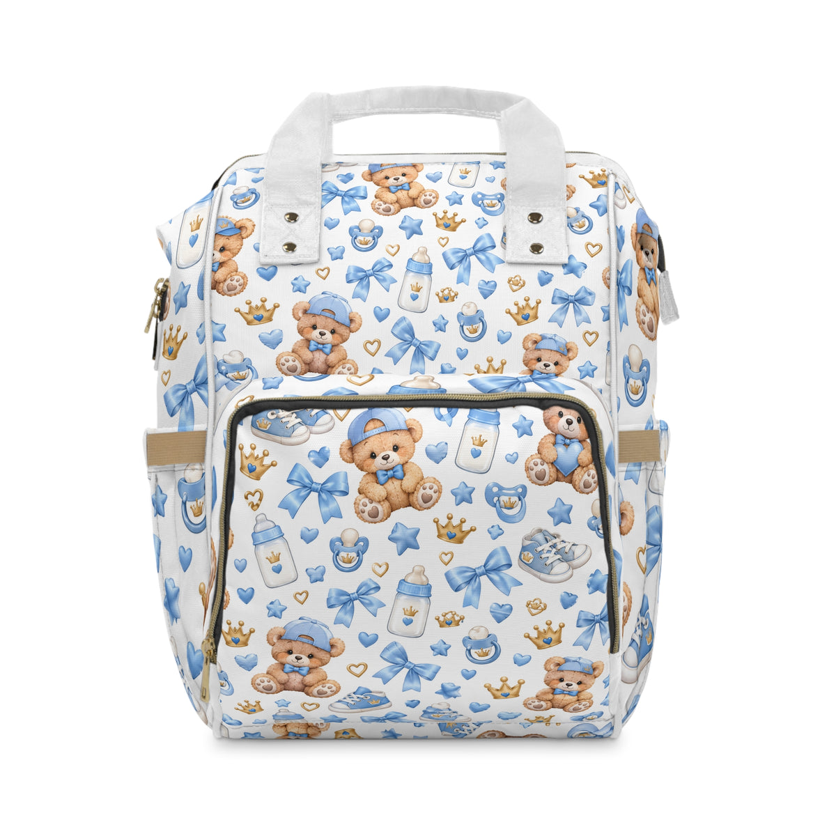 Blue Teddy Bear Baby Diaper Backpack