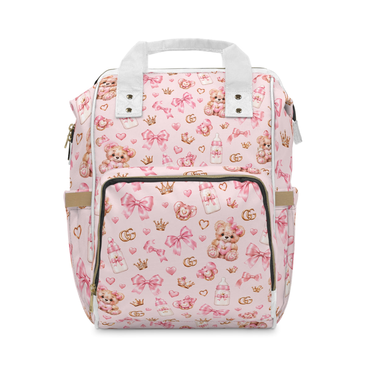 Pink Teddy Bear Baby Diaper Backpack