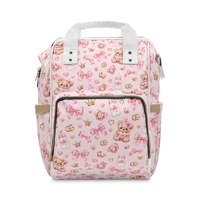 Pink Teddy Bear Baby Diaper Backpack