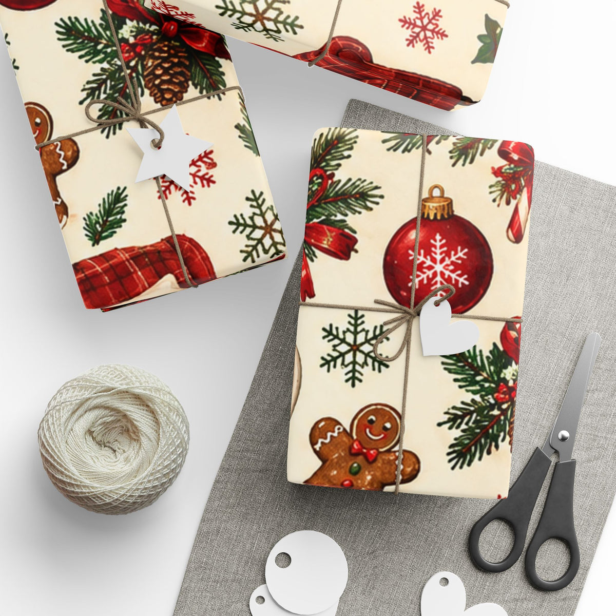 Christmas Ornament Wrapping Paper Roll