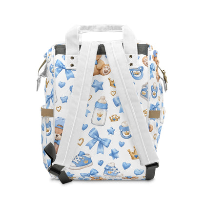 Blue Teddy Bear Baby Diaper Backpack