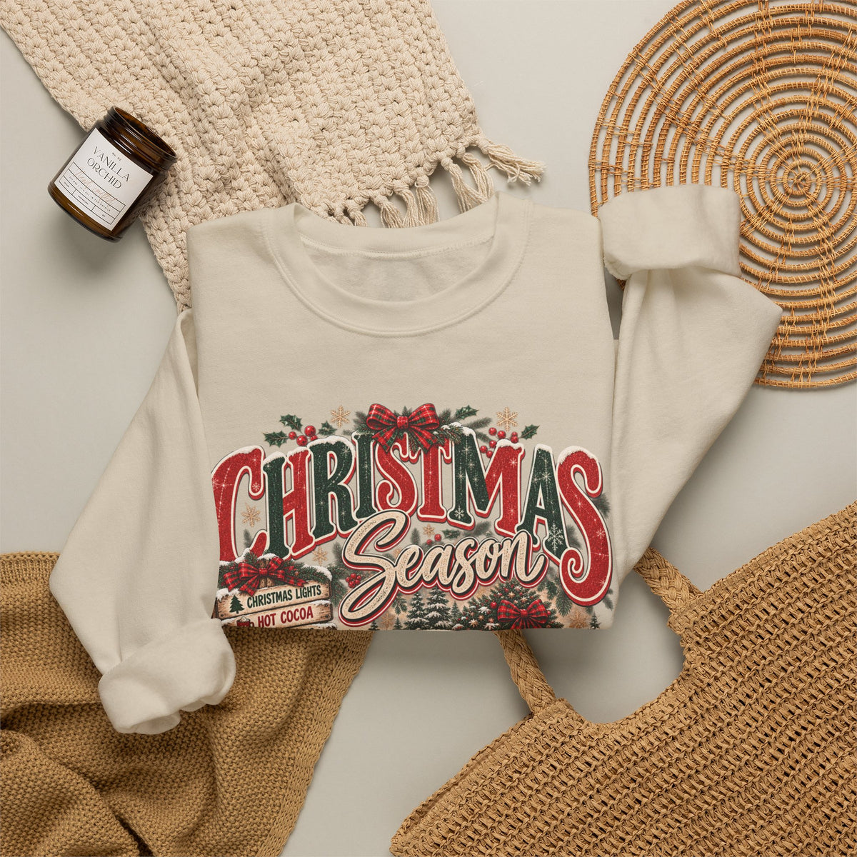 Christmas Season Vintage Truck Sweatshirt