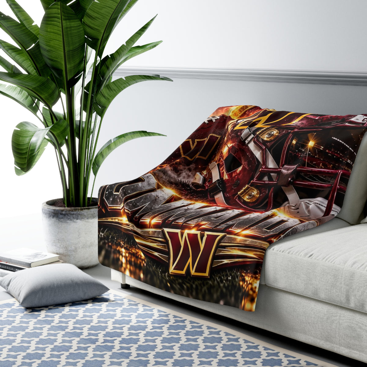 Commanders Football Sherpa Blanket