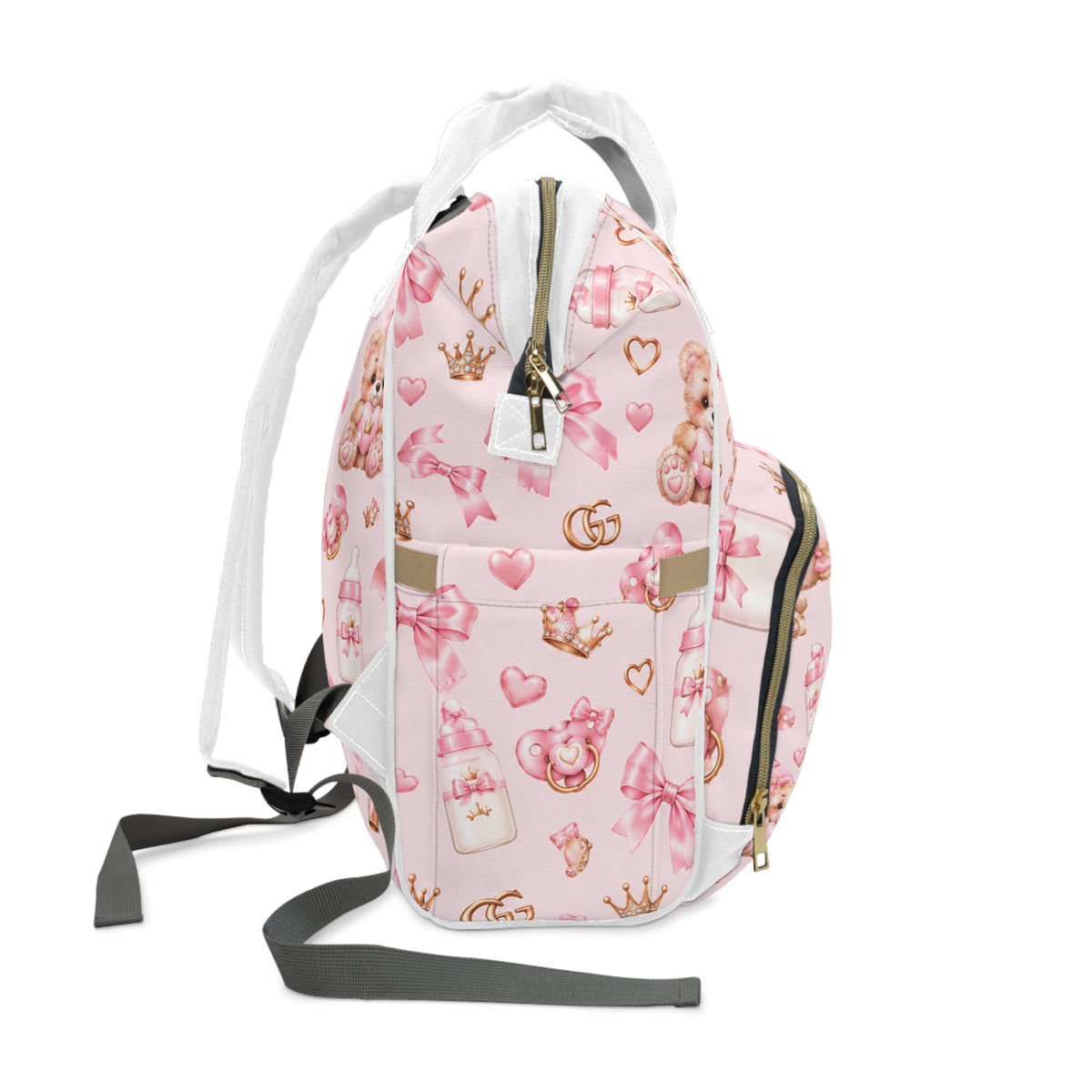 Pink Teddy Bear Baby Diaper Backpack