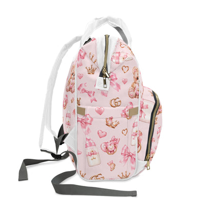 Pink Teddy Bear Baby Diaper Backpack