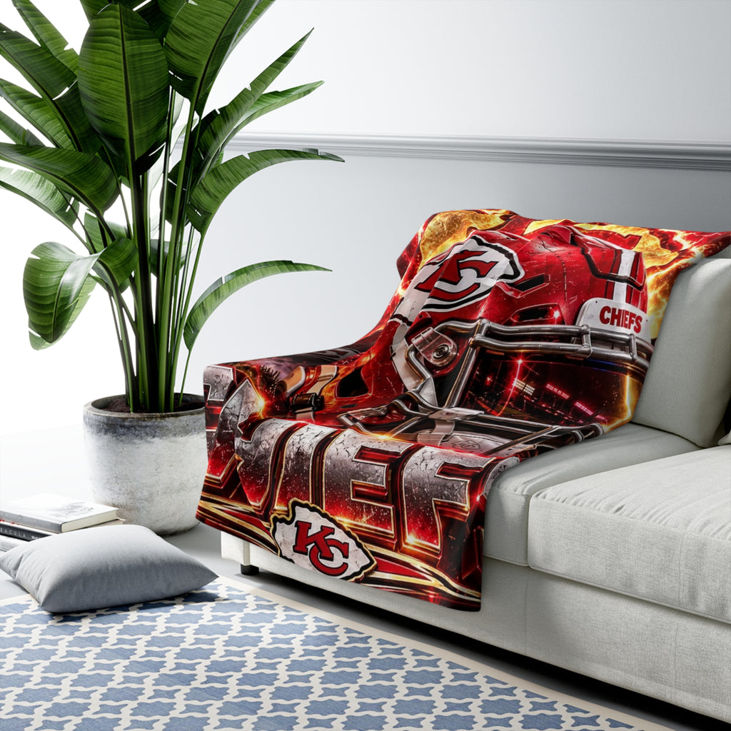 Kansas City Chiefs Sherpa Fleece Blanket