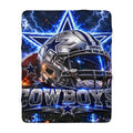 Cowboys Football Sherpa Blanket