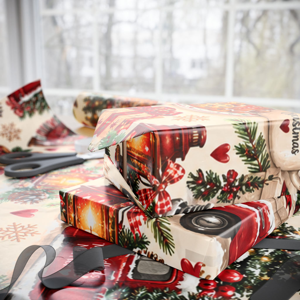 Christmas Truck Wrapping Paper Roll