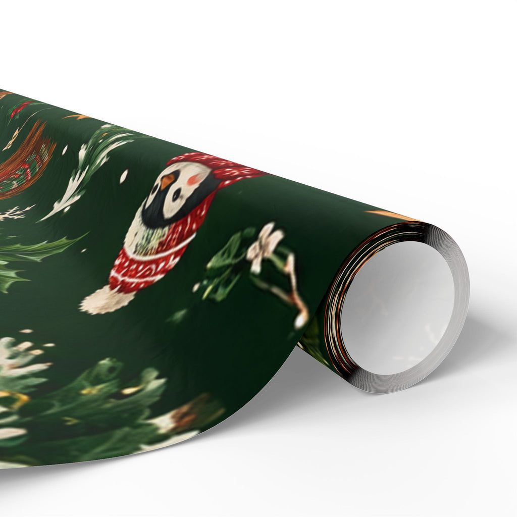Christmas Highland Cow Wrapping Paper Roll