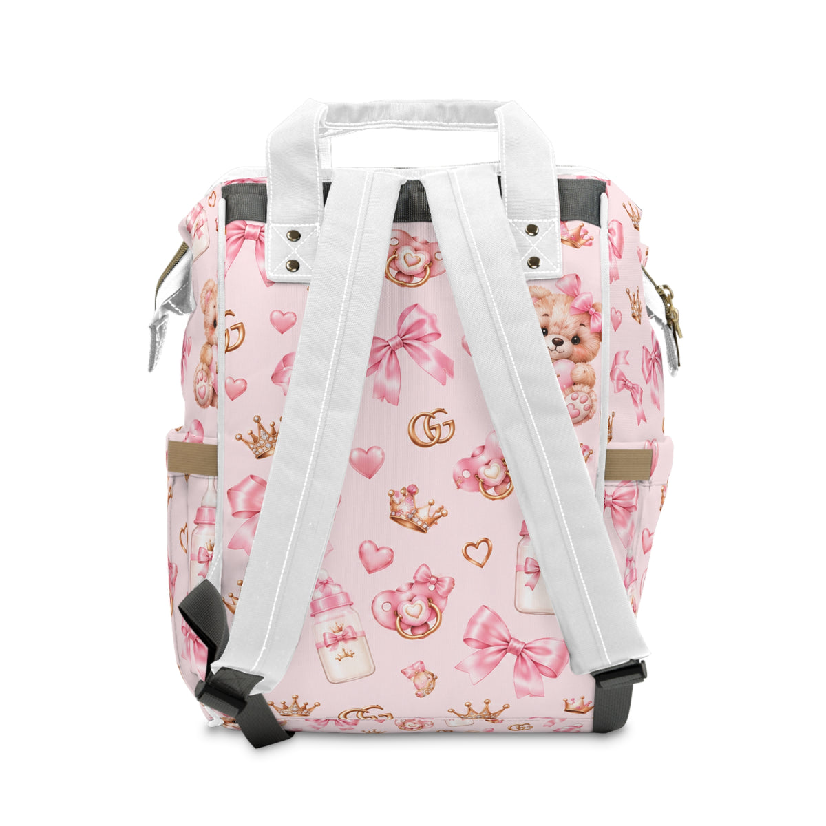 Pink Teddy Bear Baby Diaper Backpack
