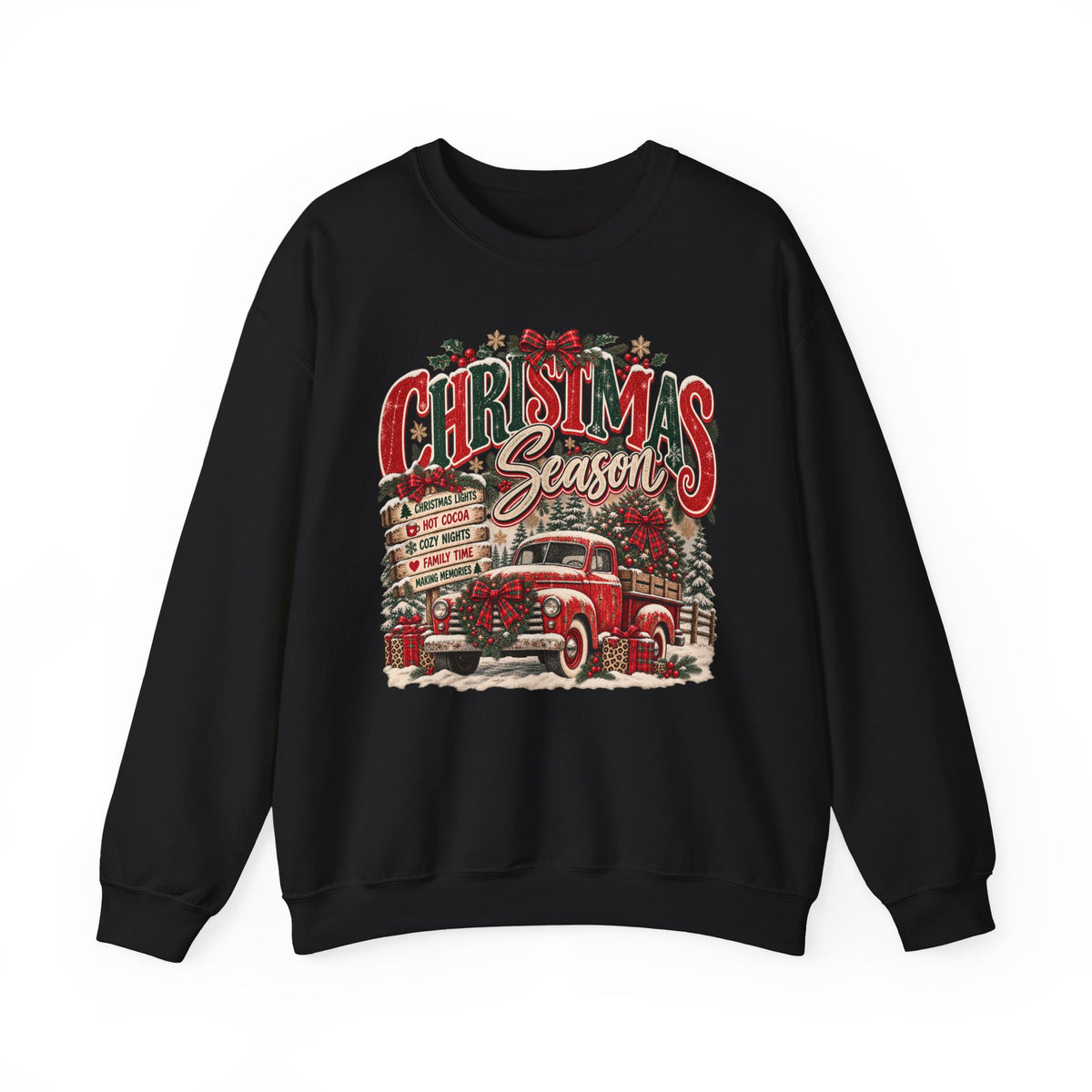Christmas Season Vintage Truck Sweatshirt
