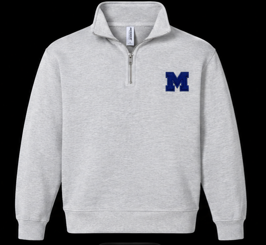 ‘M' Quarter-Zip Pullover