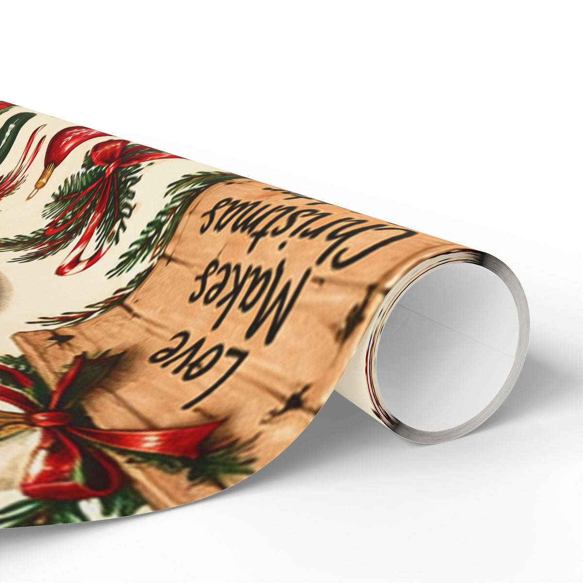 Christmas Ornament Wrapping Paper Roll