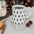 Christmas Tree Pattern Mug — 11oz Holiday Coffee Cup