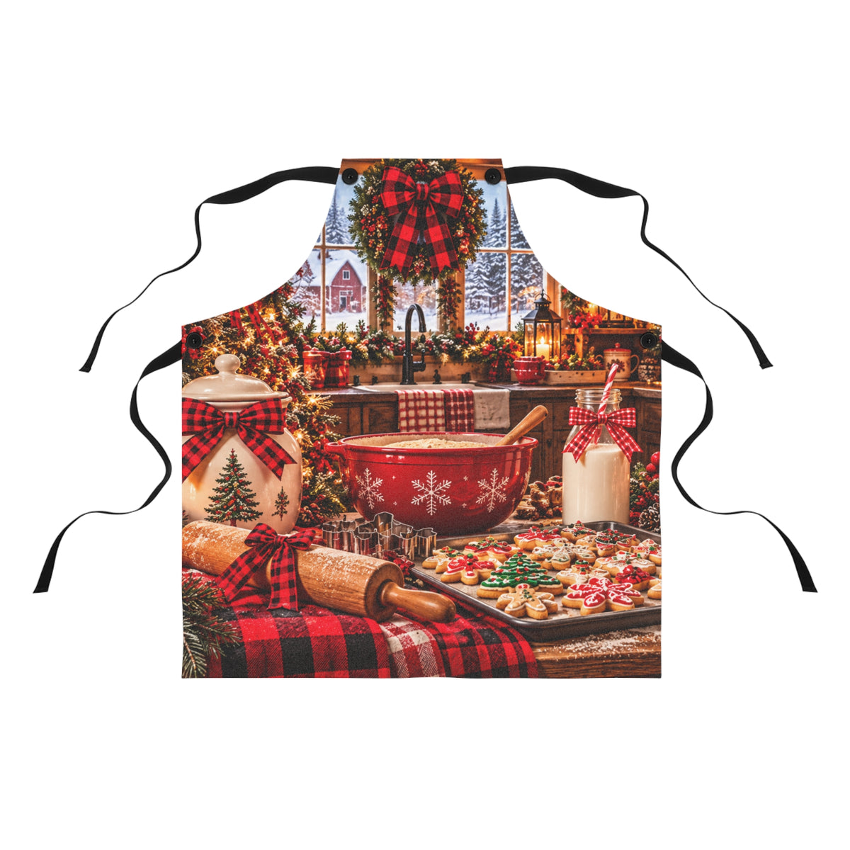 Christmas Baking & Cozy Kitchen Apron