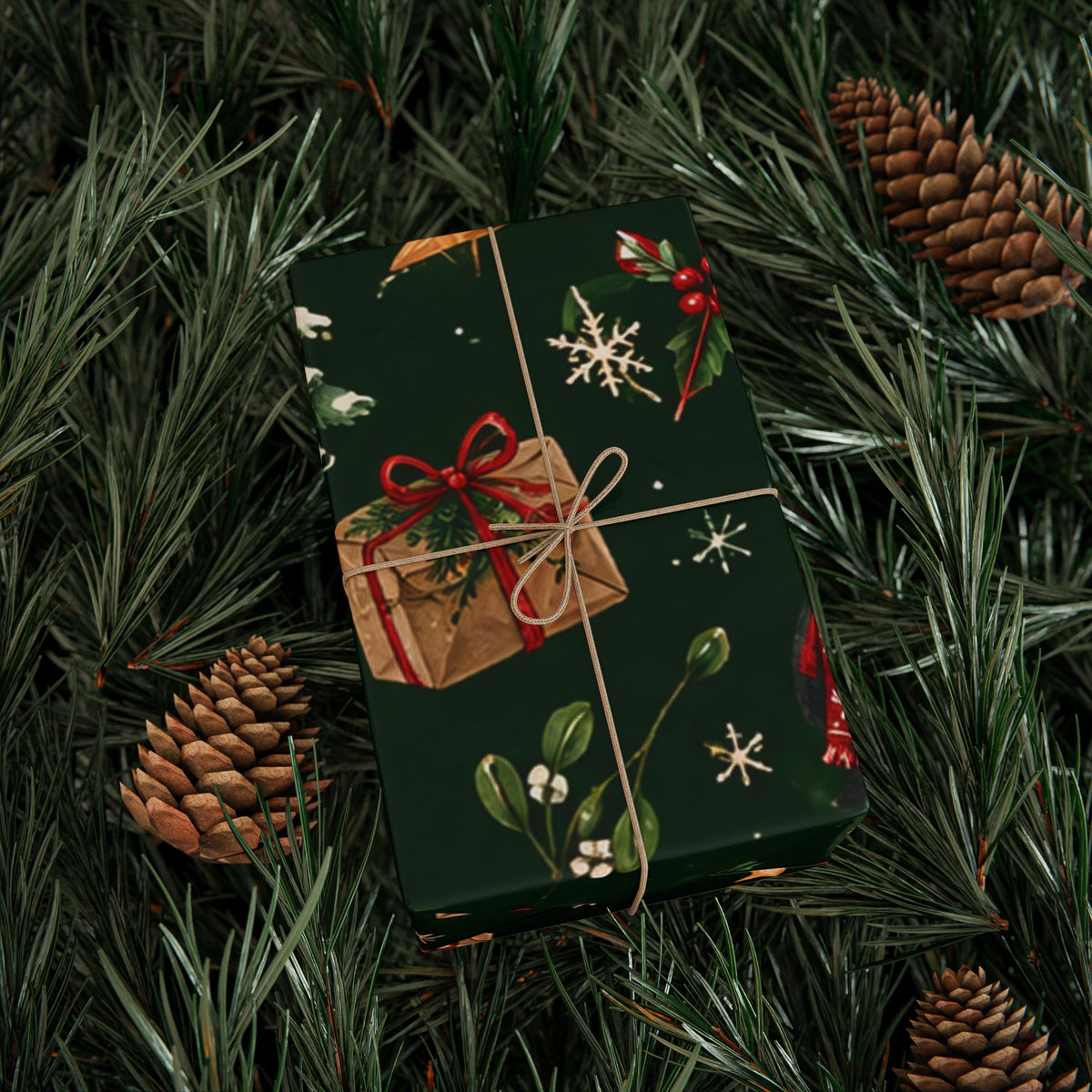 Christmas Highland Cow Wrapping Paper Roll