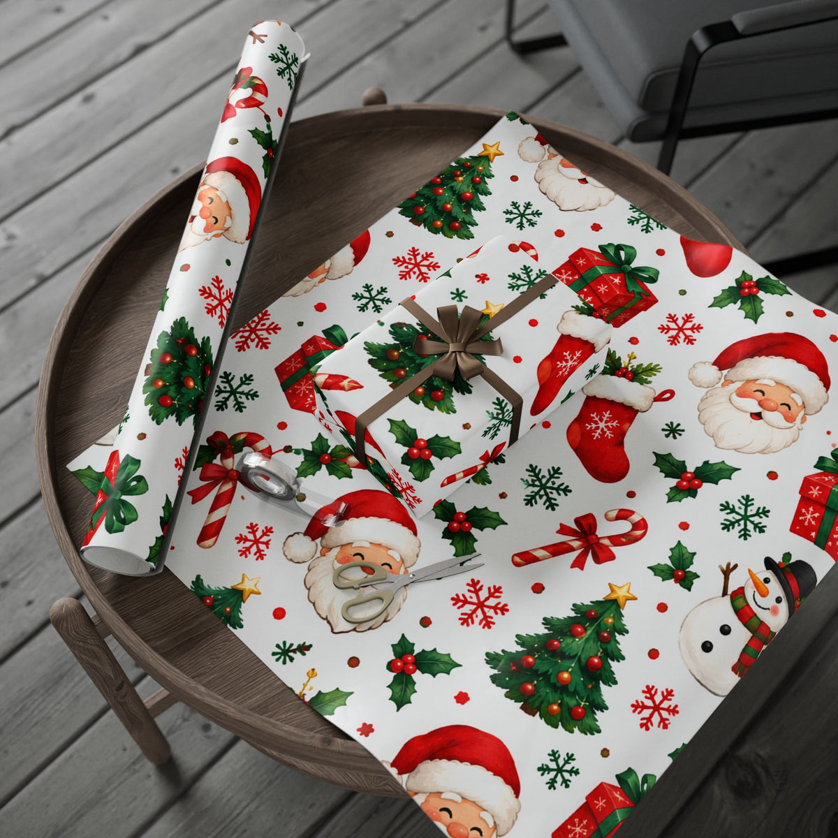 Christmas Santa Wrapping Paper Roll