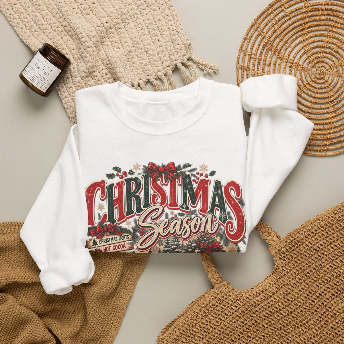 Christmas Season Vintage Truck Sweatshirt