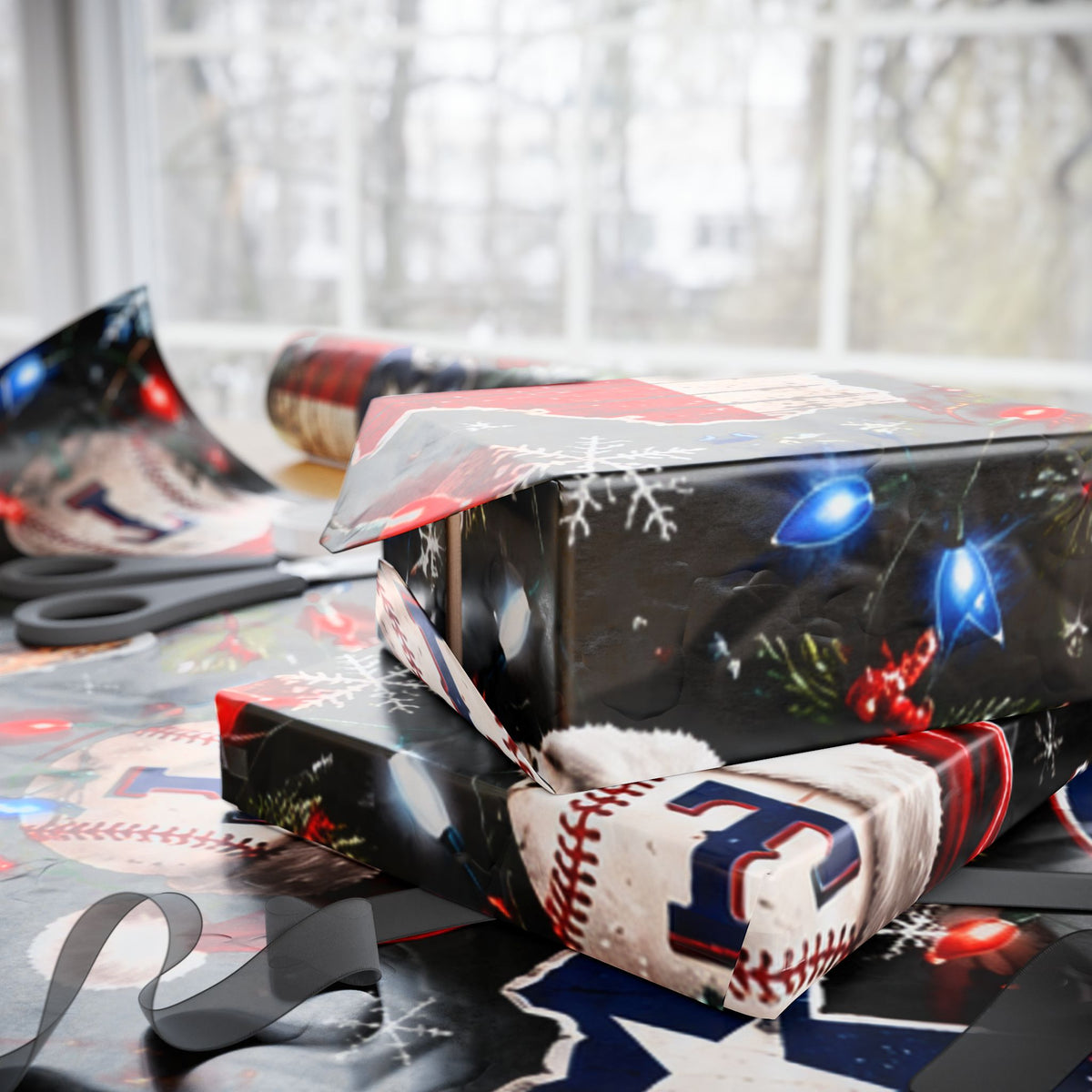 Texas Holiday Wrapping Paper Roll