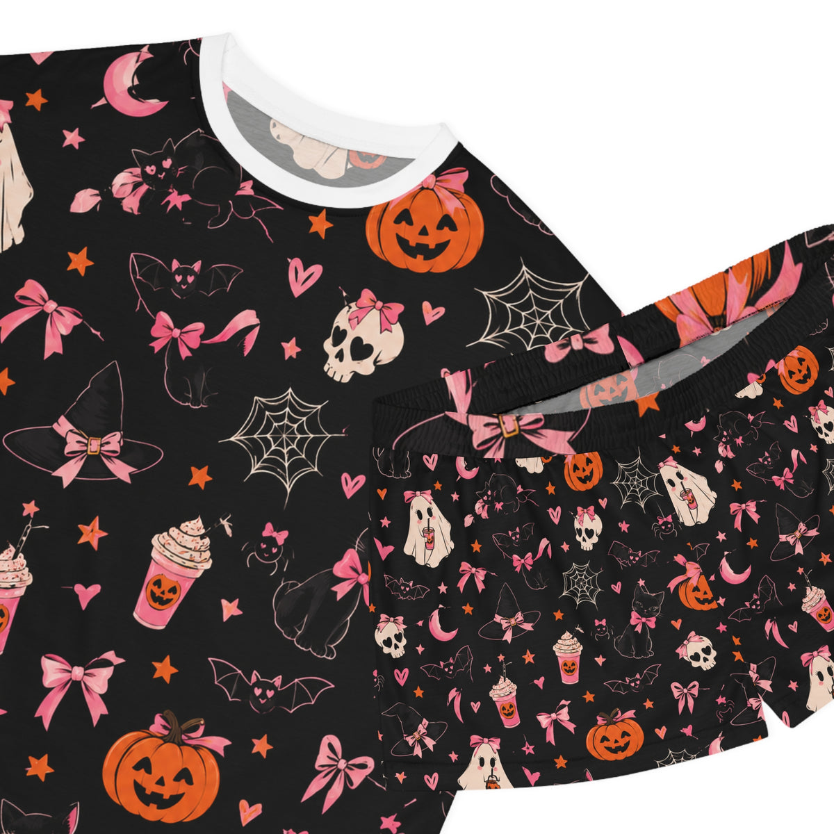 Women's Short Halloween Pajama Set