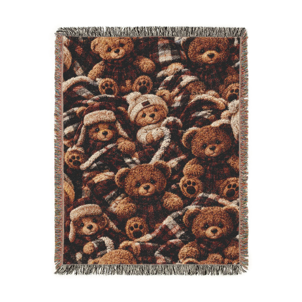 Teddy Bear Woven Blanket