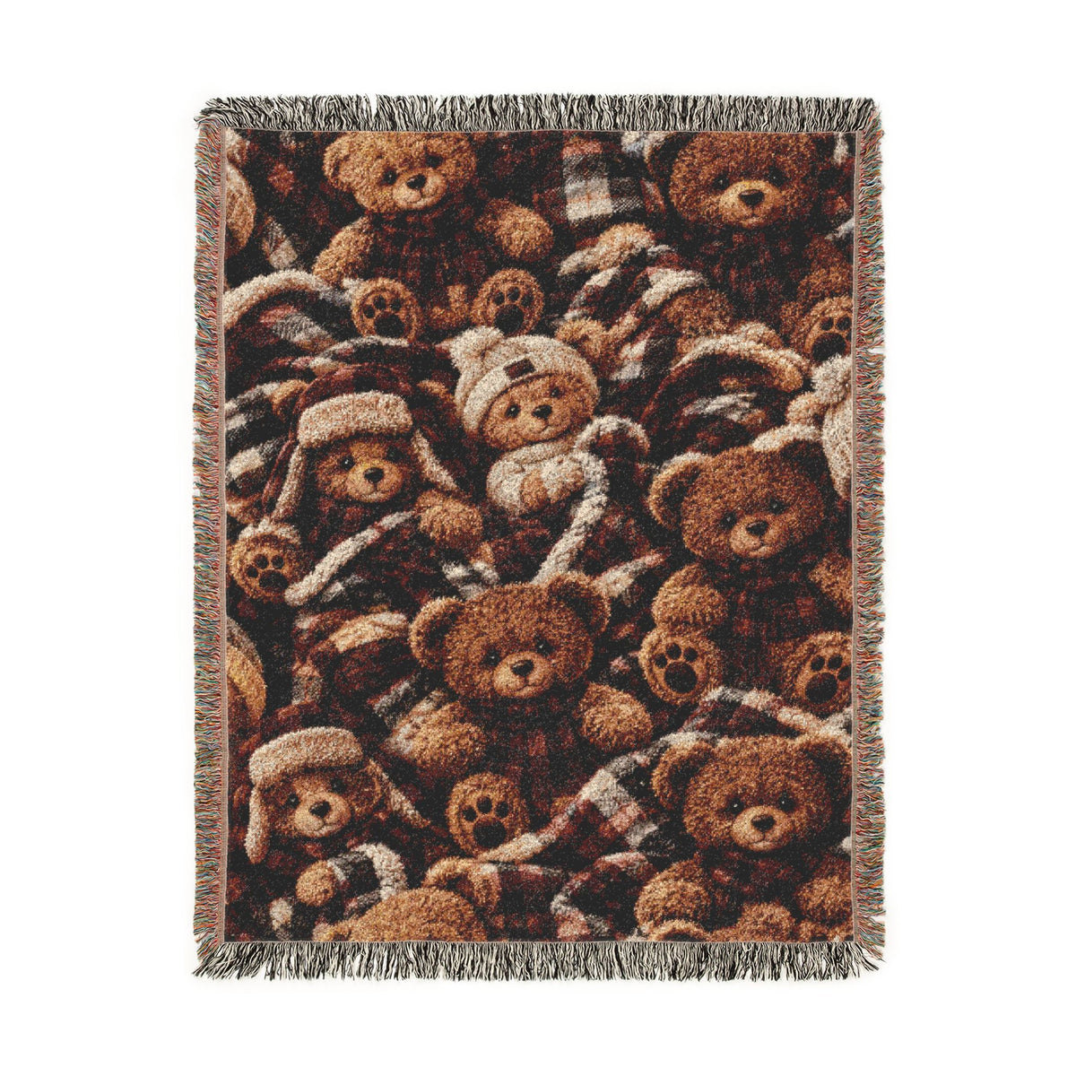Teddy Bear Woven Blanket