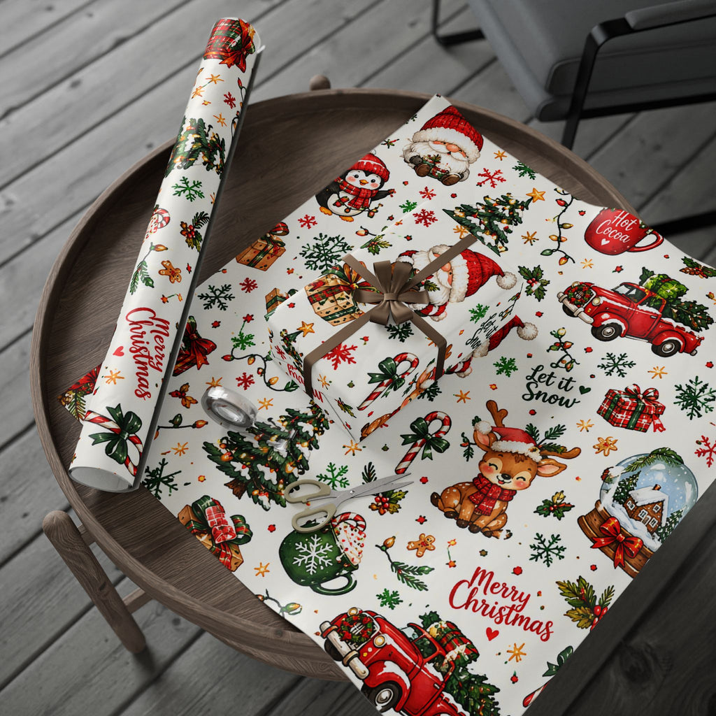 Christmas Reindeer Wrapping Paper Roll
