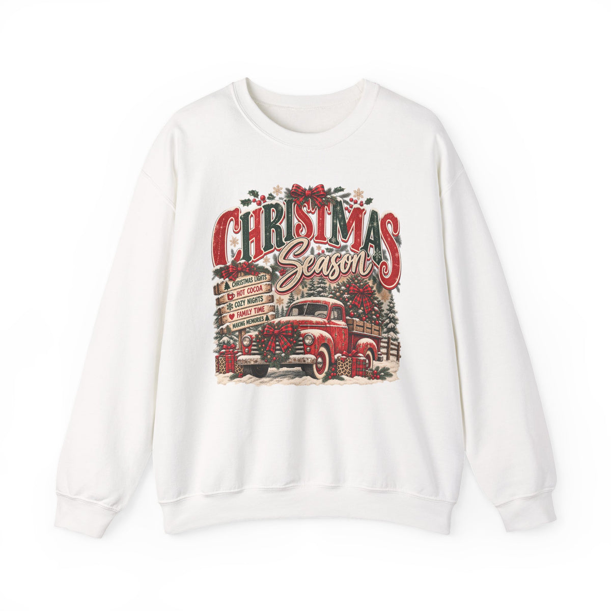 Christmas Season Vintage Truck Sweatshirt