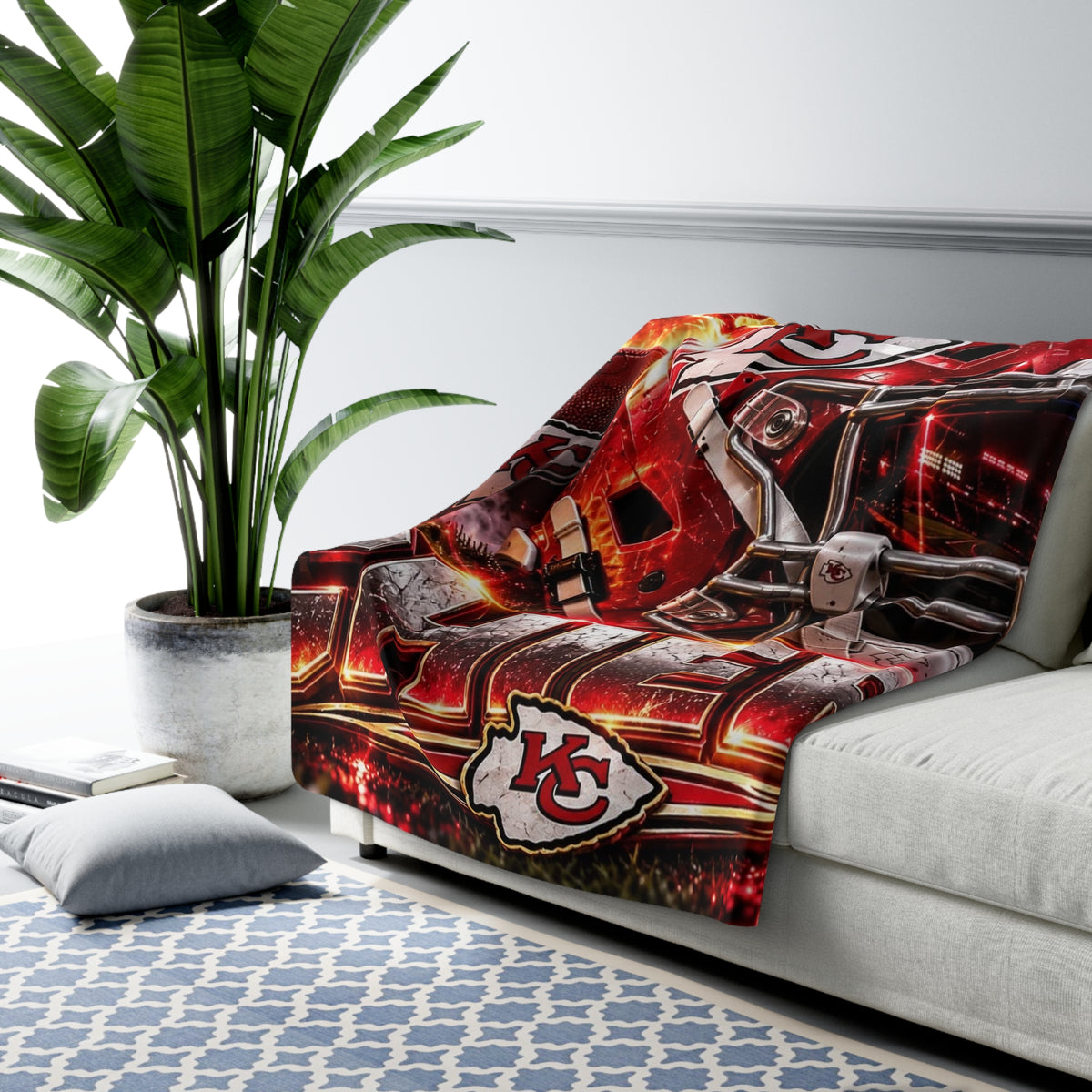 Kansas City Chiefs Sherpa Fleece Blanket