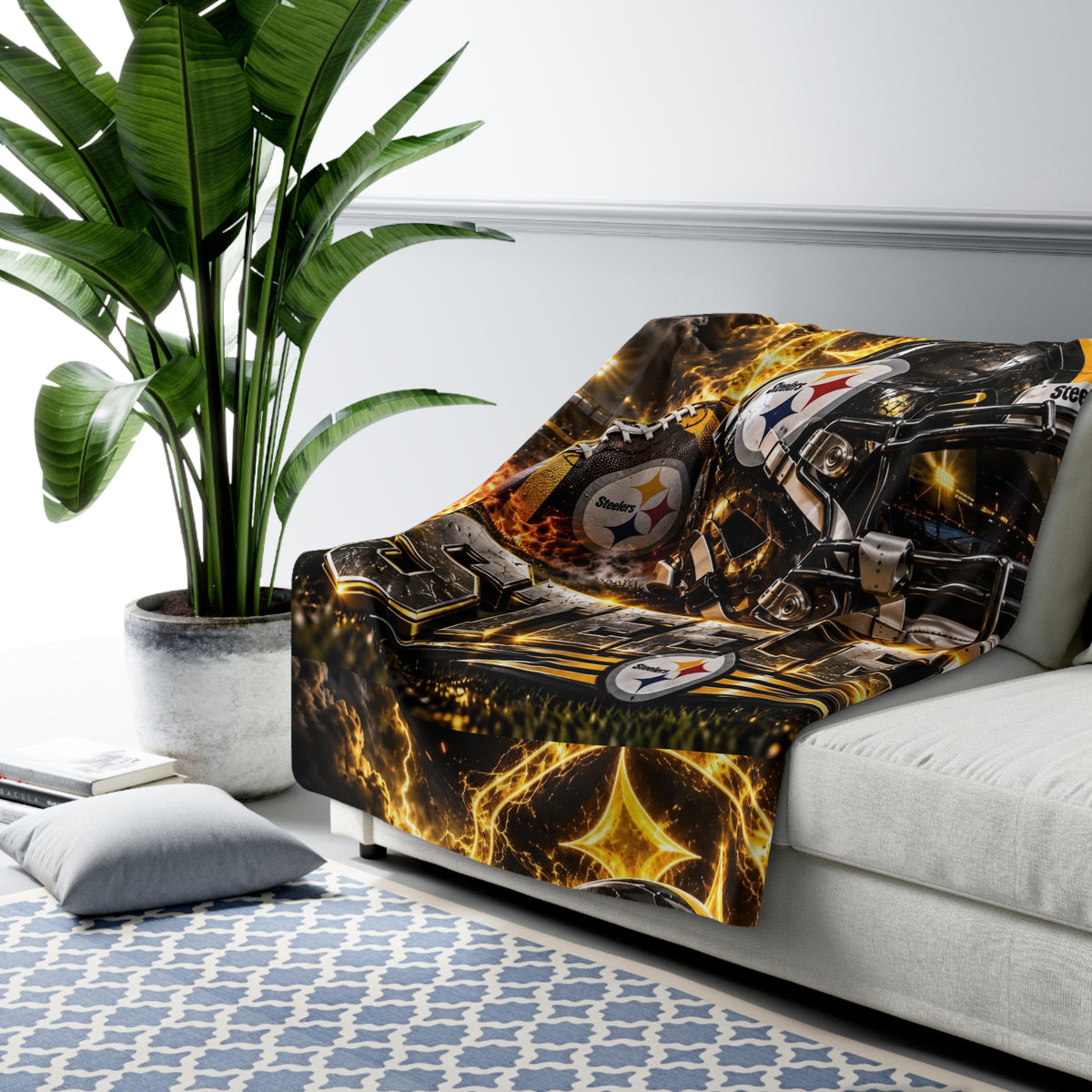 Pittsburgh Steelers Sherpa Fleece Blanket
