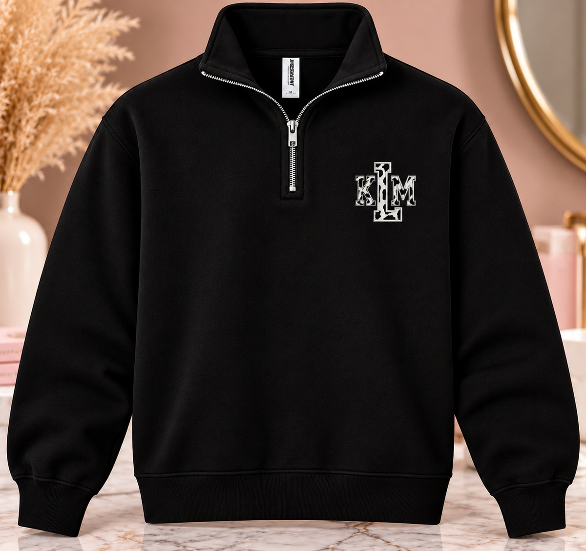 Monogram Quarter Zip Pullover